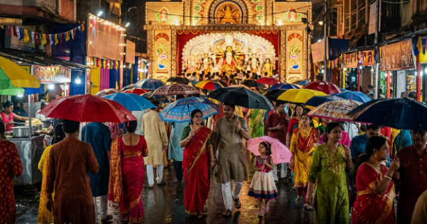 त्योहारों की शुरुआत में मौसम का यू-टर्न! क्या बारिश धो देगी आपकी पूजा की शॉपिंग का मज़ा? जानिए ताजा अपडेट