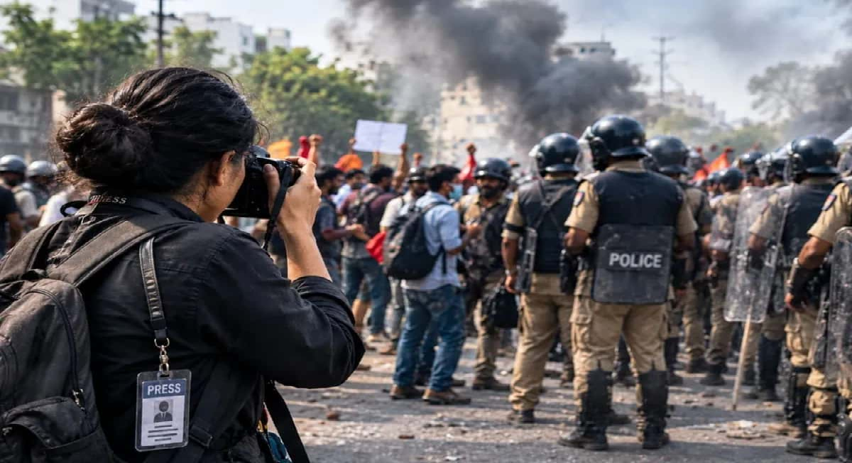 कवरिंग के दौरान पत्रकारों पर मंडराता खतरा? प्रेस काउंसिल ने जारी की रिपोर्टर्स की सुरक्षा के लिए नई गाइडलाइन! कवरिंग के दौरान पत्रकारों पर मंडराता खतरा? प्रेस काउंसिल ने जारी की रिपोर्टर्स की सुरक्षा के लिए नई गाइडलाइन!